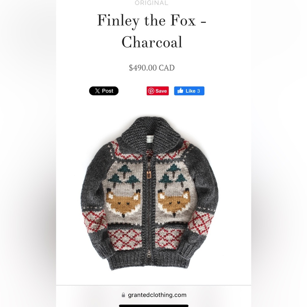 Granted 100% wool sweater